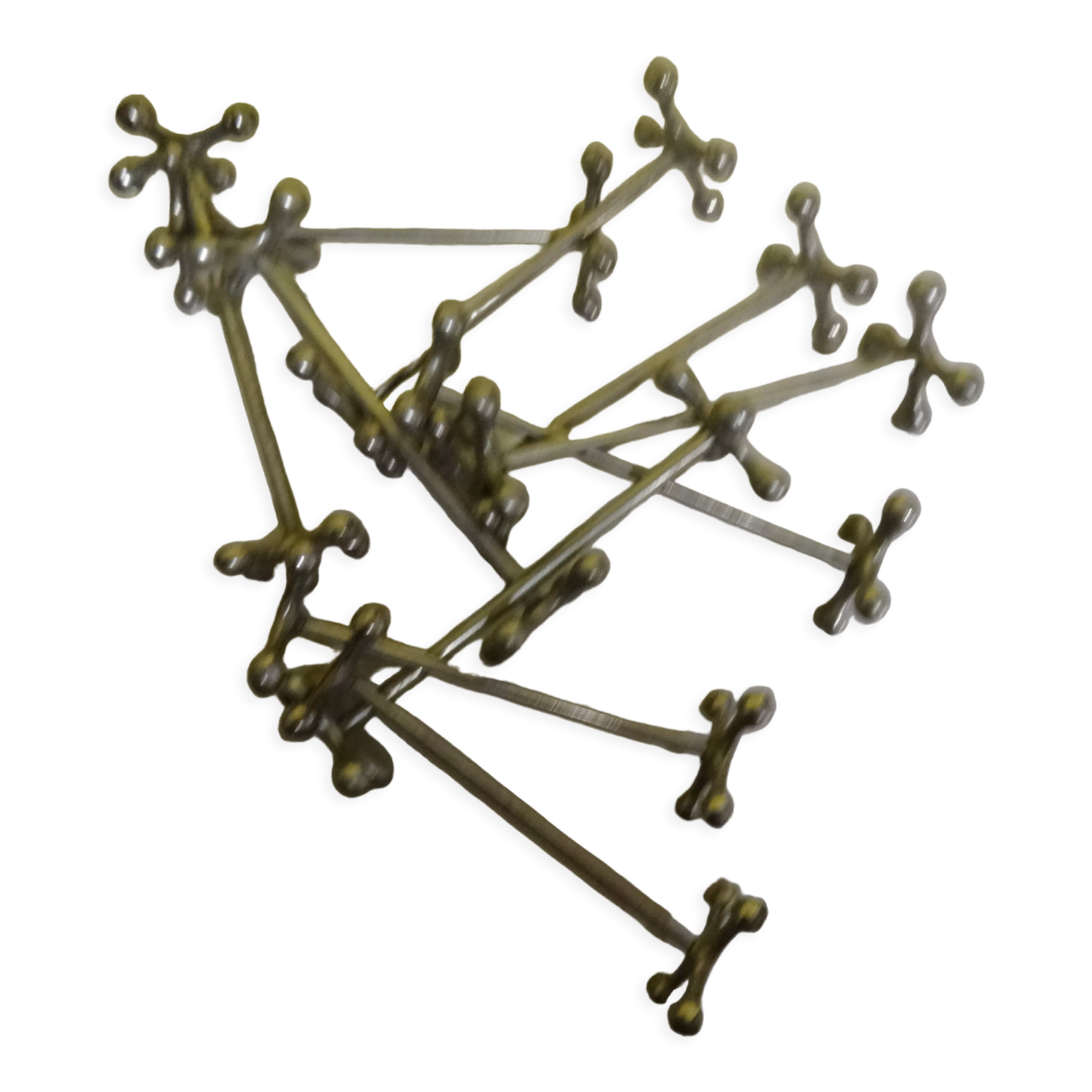 Set of 10 knife holders 70s