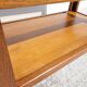 Table basse vintage bois et verre fumé 1970