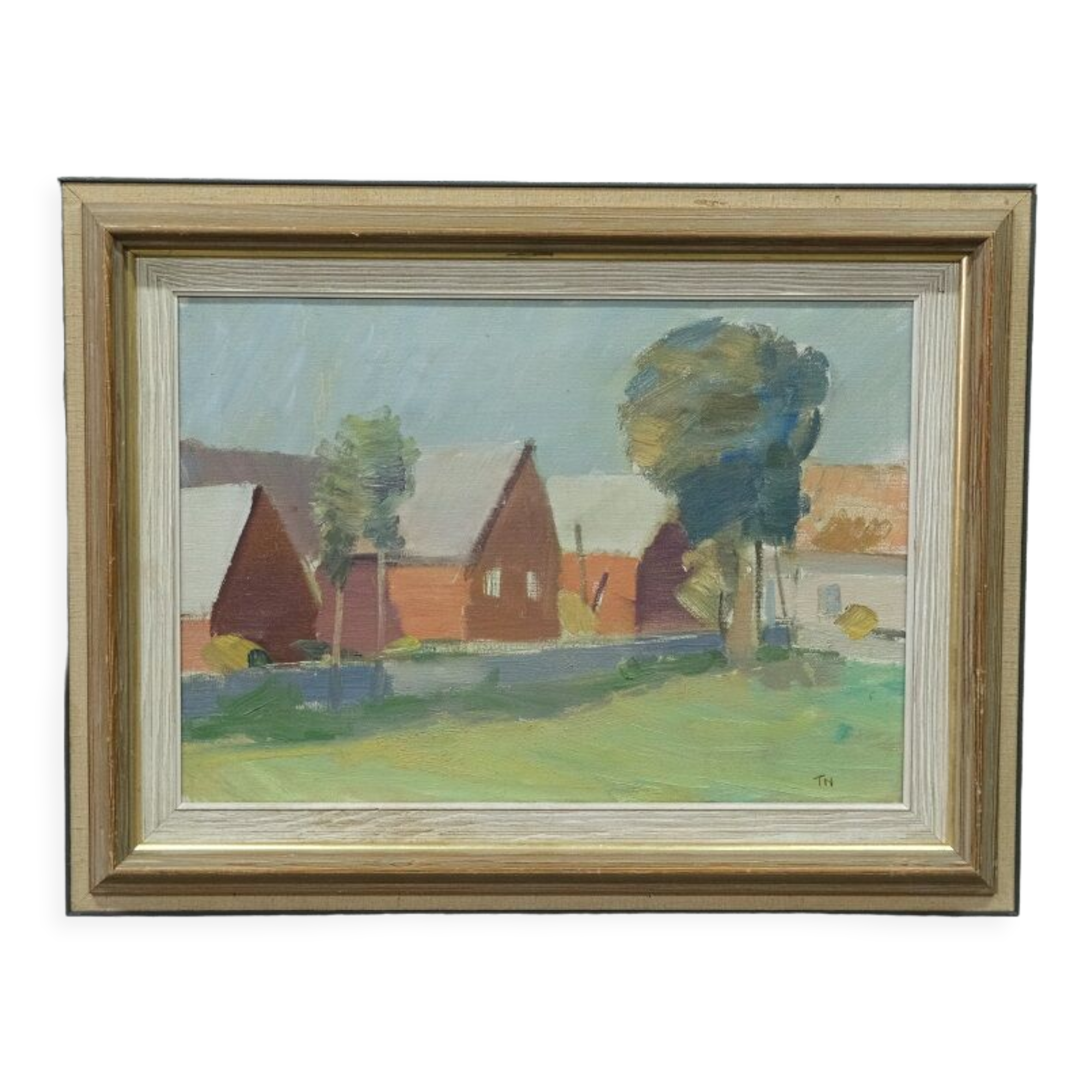 Tage Nilsson ( 1926-1997), Swedish Modern Painting, Oil on Canvas, 1960s, Framed