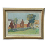 Tage Nilsson ( 1926-1997), Swedish Modern Painting, Oil on Canvas, 1960s, Framed