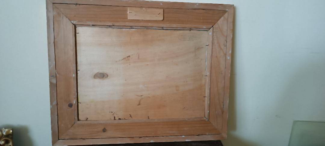 Landscape oil on panel Giuseppe Cavallini (Livorno 1916-2000) Villa Fabbricotti