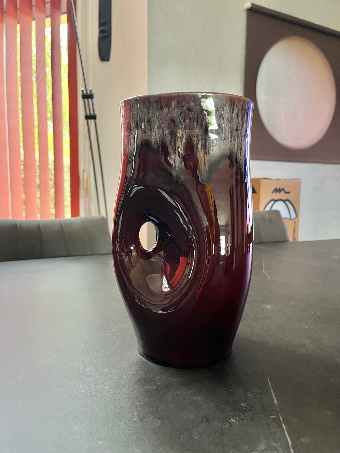 Vintage ceramic vase from Accolay 1960