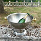 Large Aluminium Champagne Ice Bucket with Gold Tone Handles