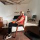 Restored beech armchair from the 1960s, Czechoslovakia