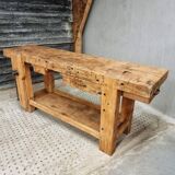 Old workbench side table bathroom furniture 48 x 193 cm