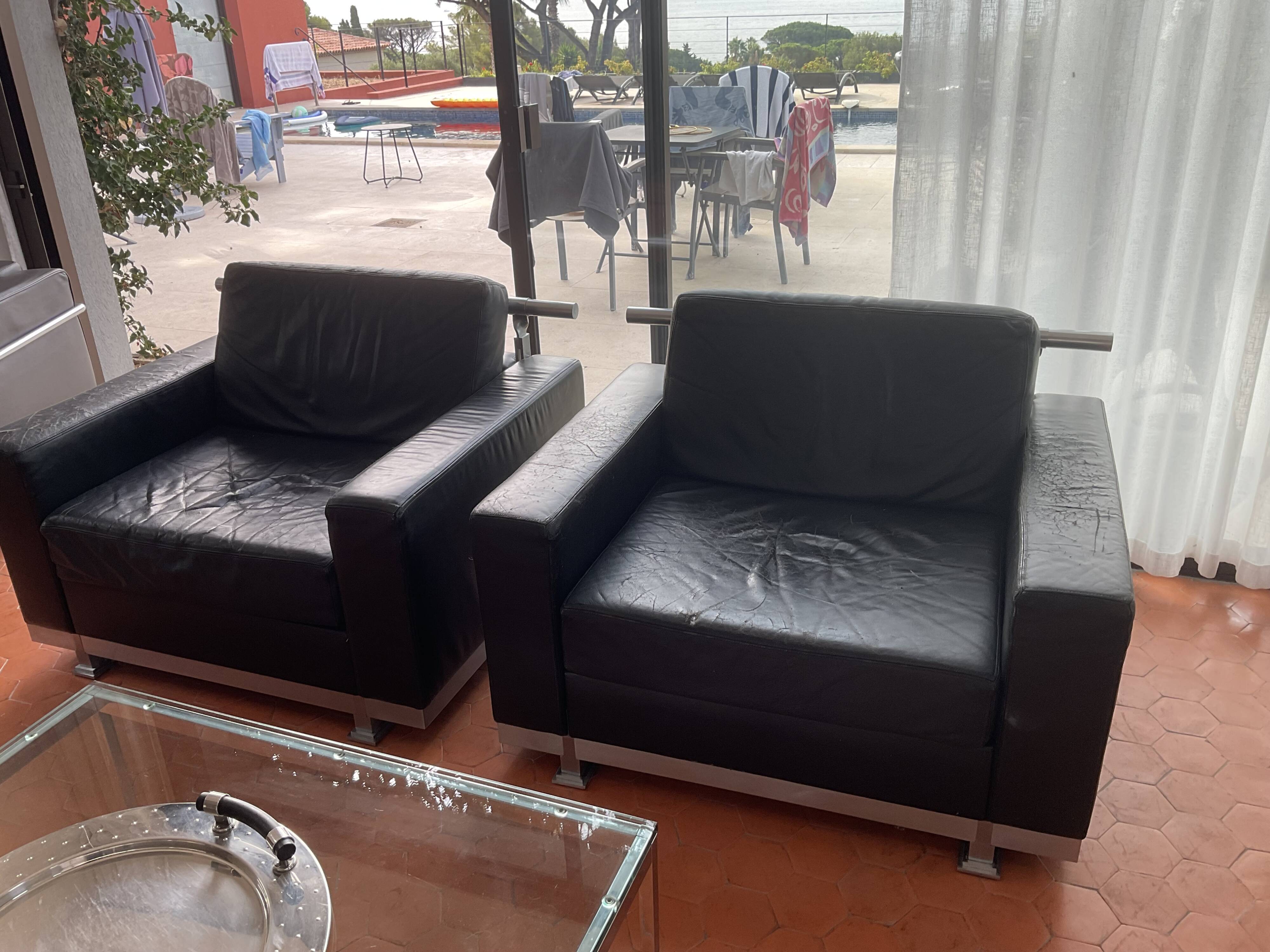 Canapé 2 places et 2 fauteuils de Ricardo Boffil