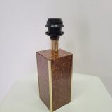 Vintage lamp in elm burl and brass from the 1970s