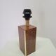 Vintage lamp in elm burl and brass from the 1970s