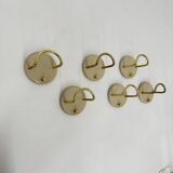 Set of 6 wall coat hooks by Schönbuch , 1970s Germany
