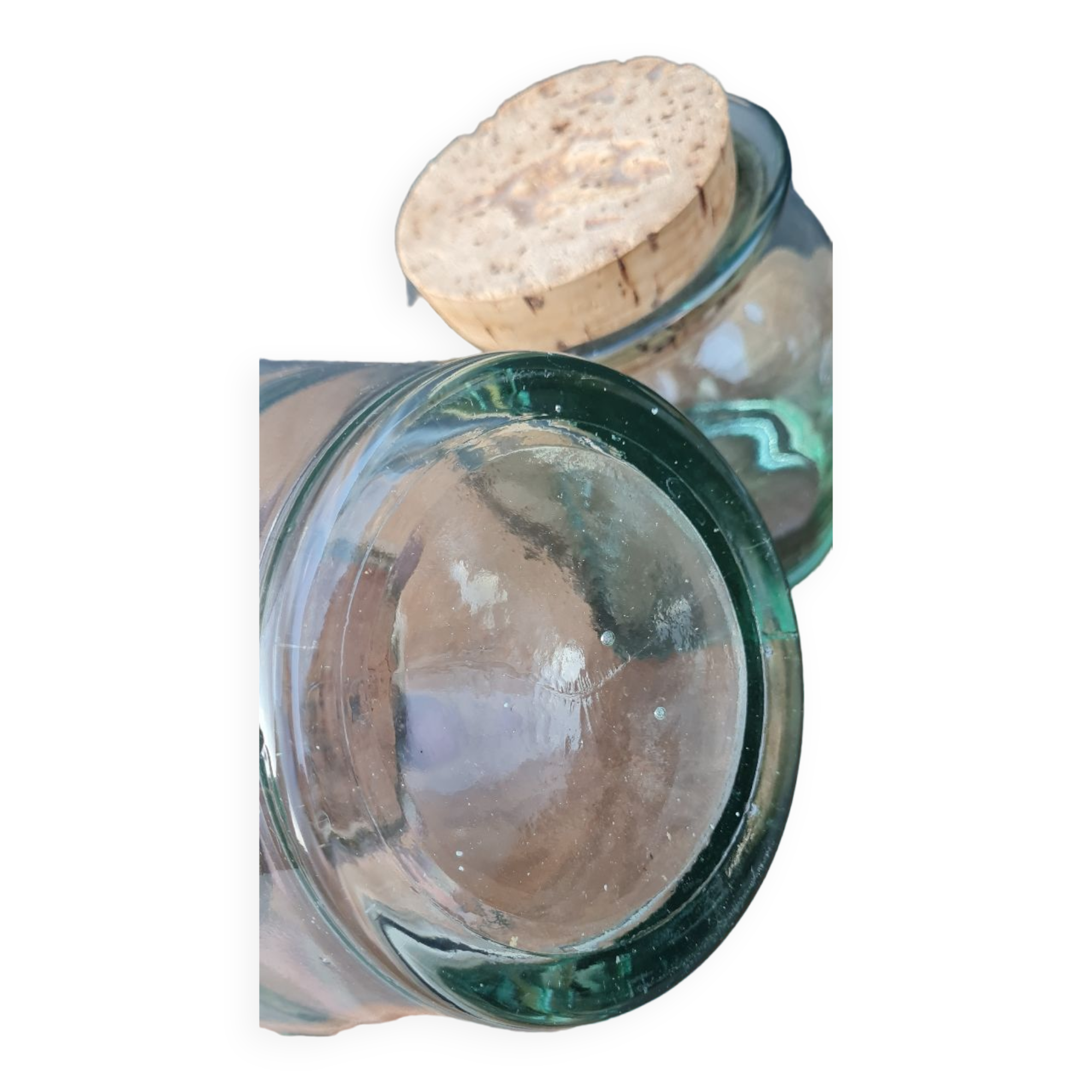 Set of 4 glass spice jars