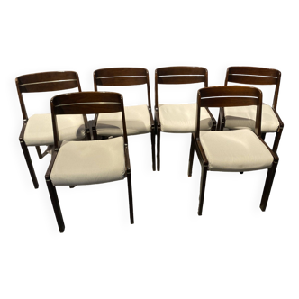 Lot de 6 chaises design années 30