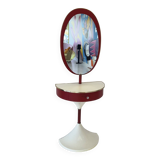 Red and white dressing table