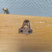 Coat rack in teak and brass. Denmark 1970-80s