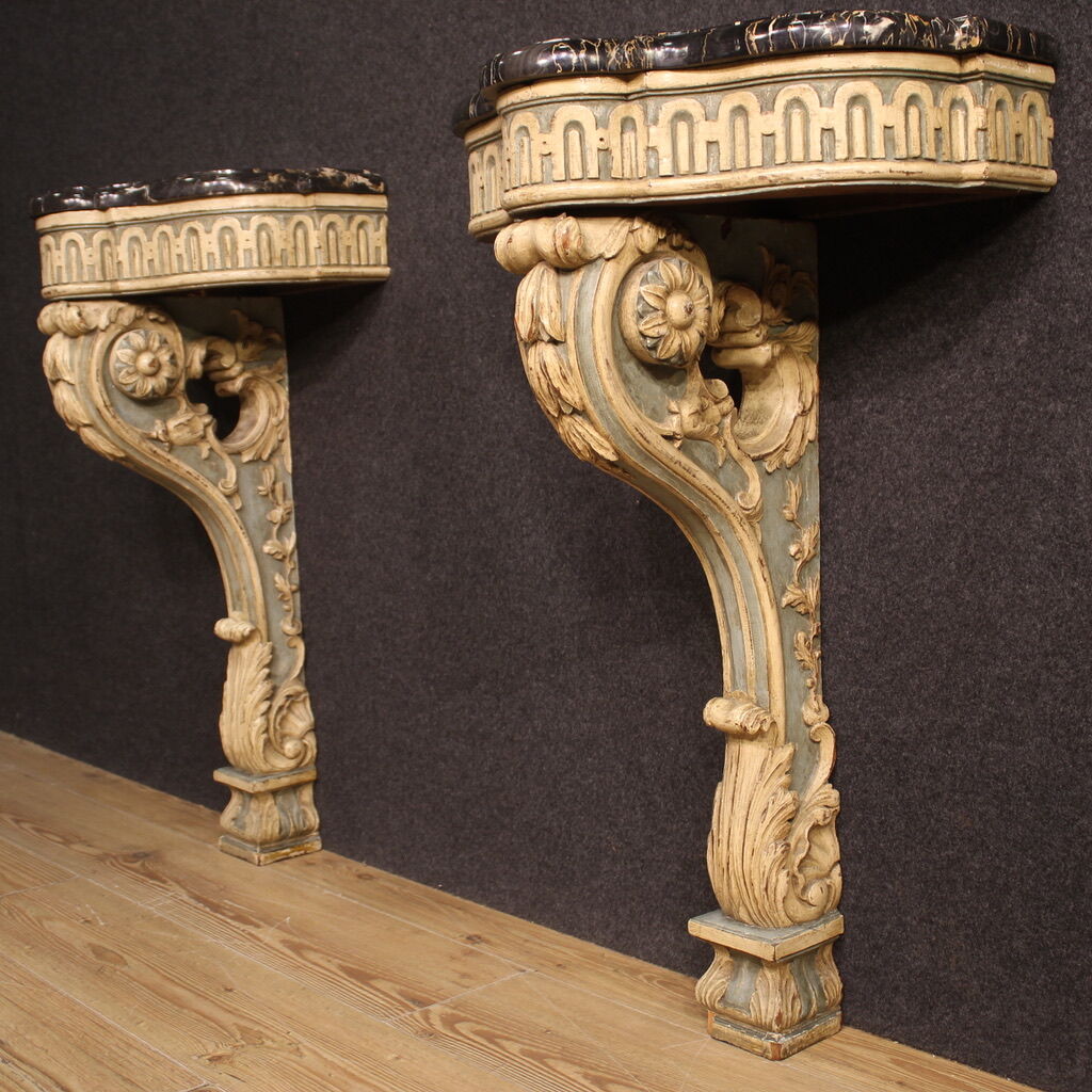 Pair of Venetian consoles from the 1950s