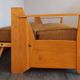 Tamara sofa bed in ash and fabric by F. Aplewicz for Lad, Polish Vintage 1950