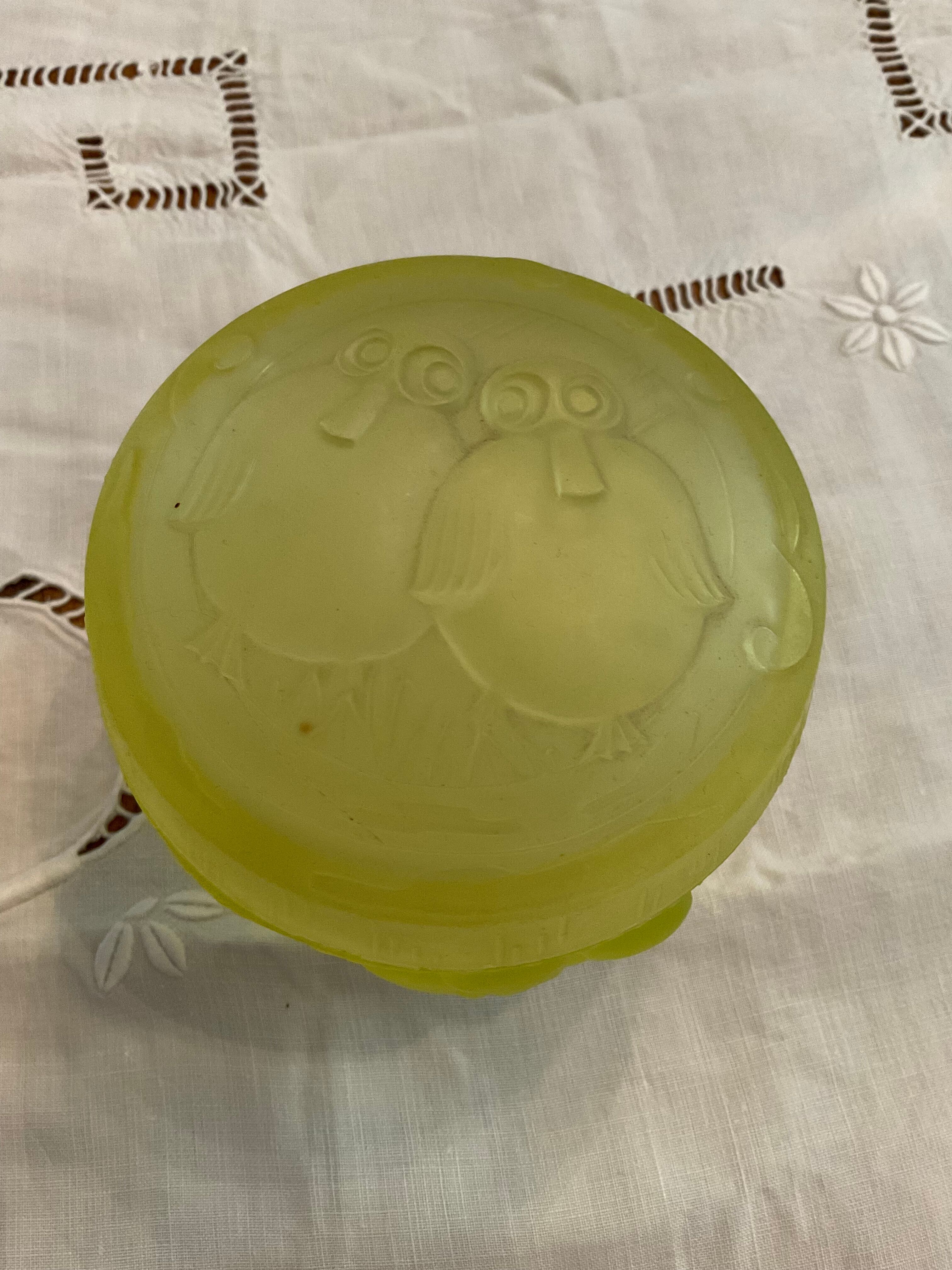Bonbonnière molded glass . art deco