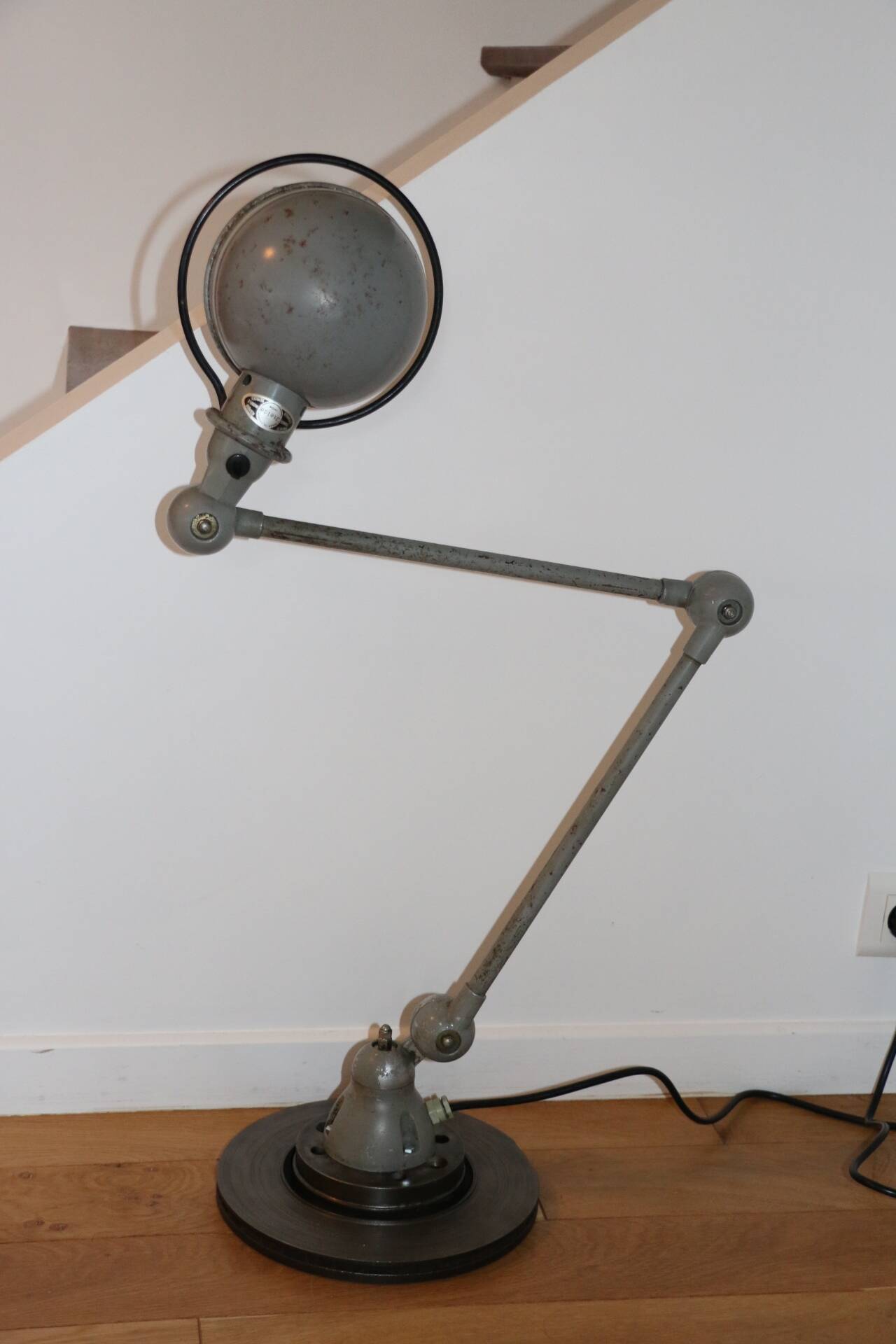 Jielde lamp 2 arms gray 1970