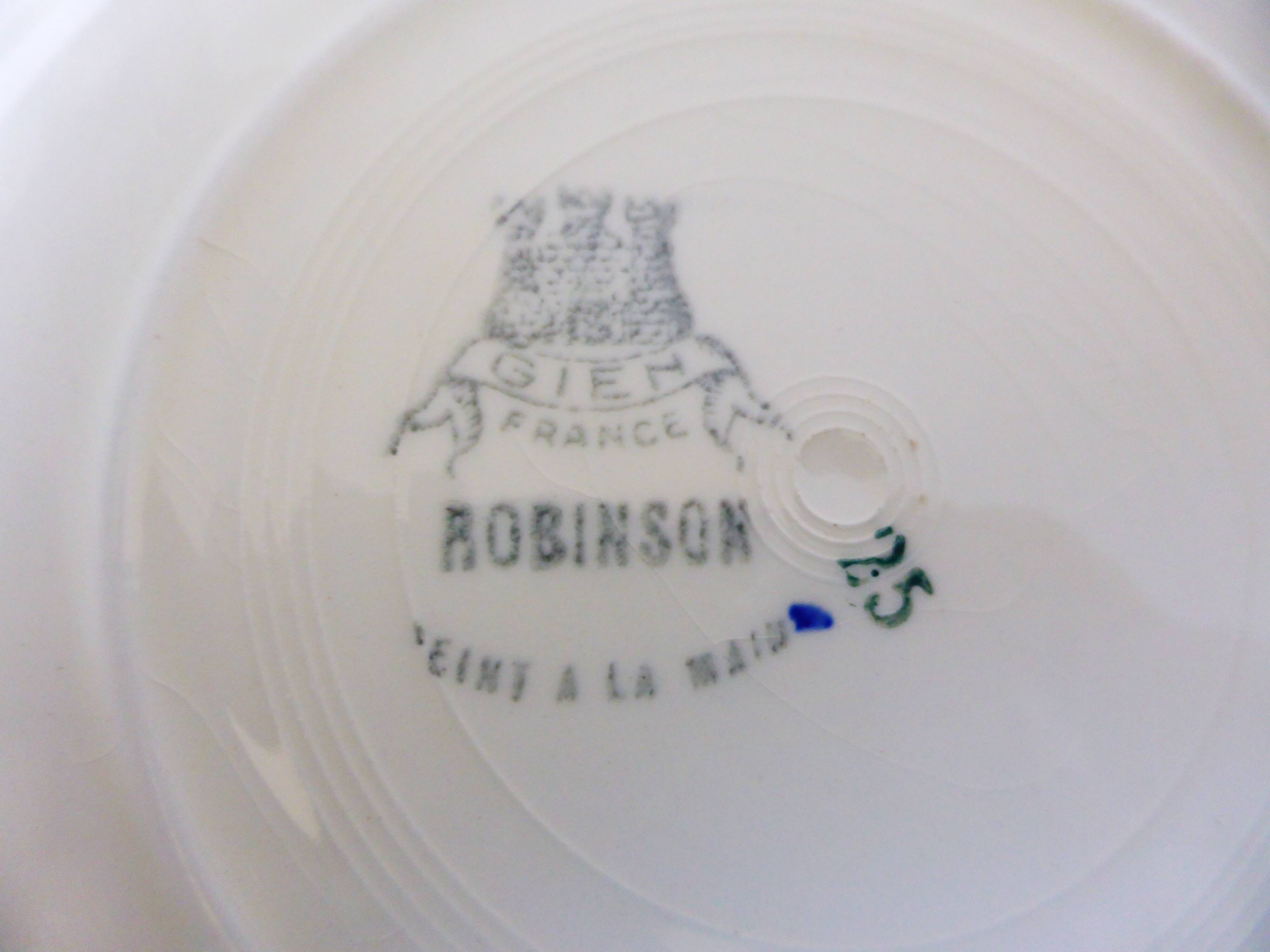 Set of 4 deep plates from Gien Robinson 210605