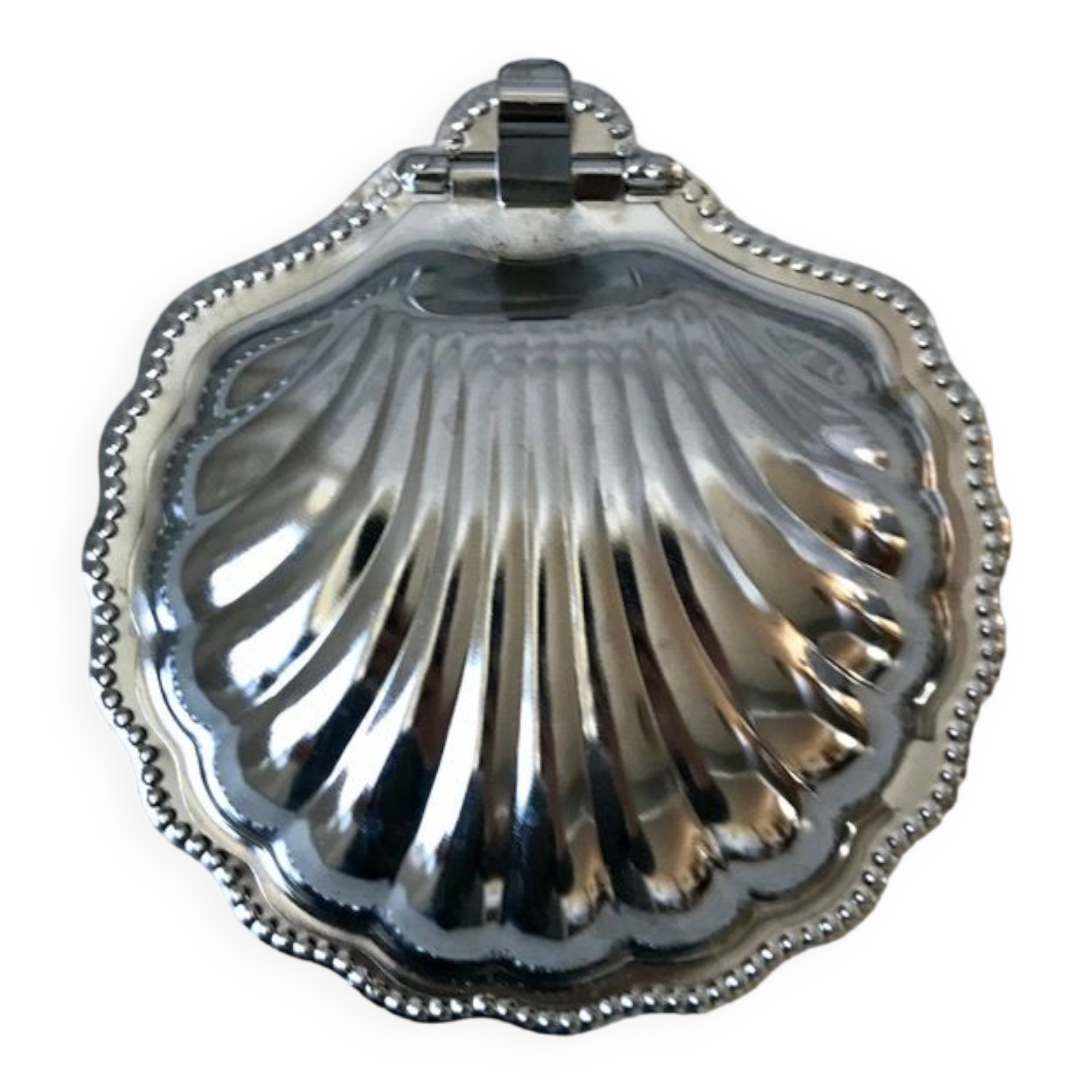 Empty butter tray pocket shell metal 60s-70s
