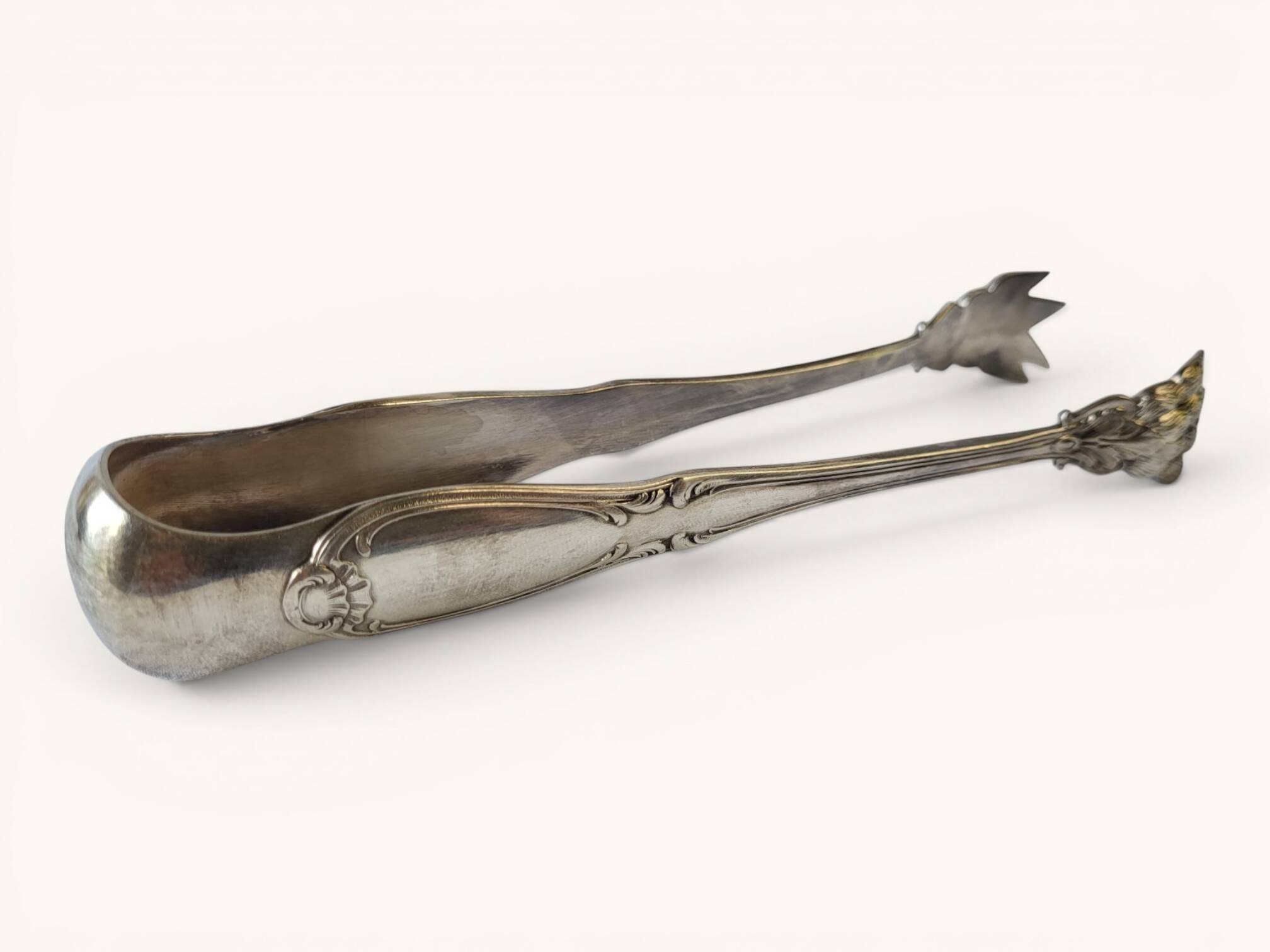 Silver-plated sugar tongs