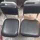 Paire de chaise design vintage 1960 aluminium skaï noir