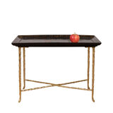 Table en laque et bronze, Maison Baguès, années 1970