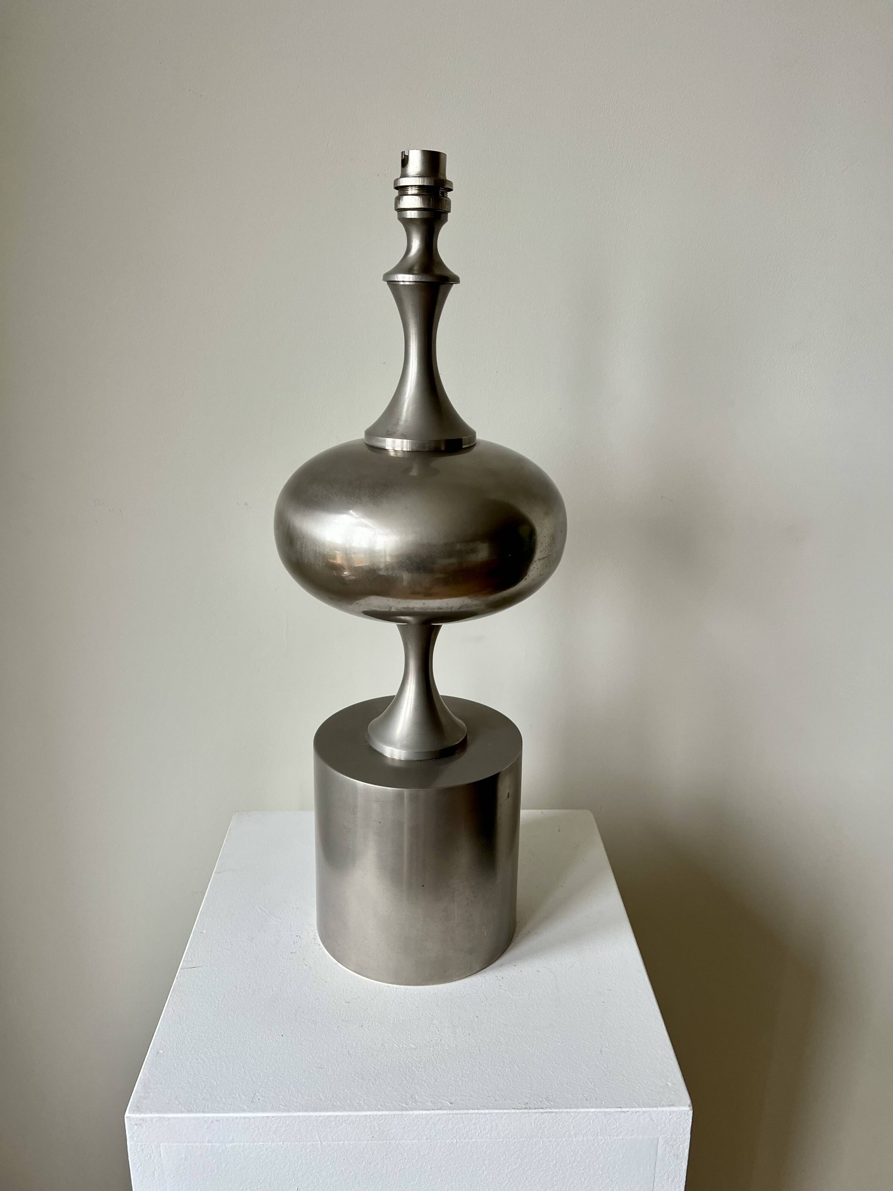 Large sculptural table lamp, Philippe Barbier style. France 1960-70s
