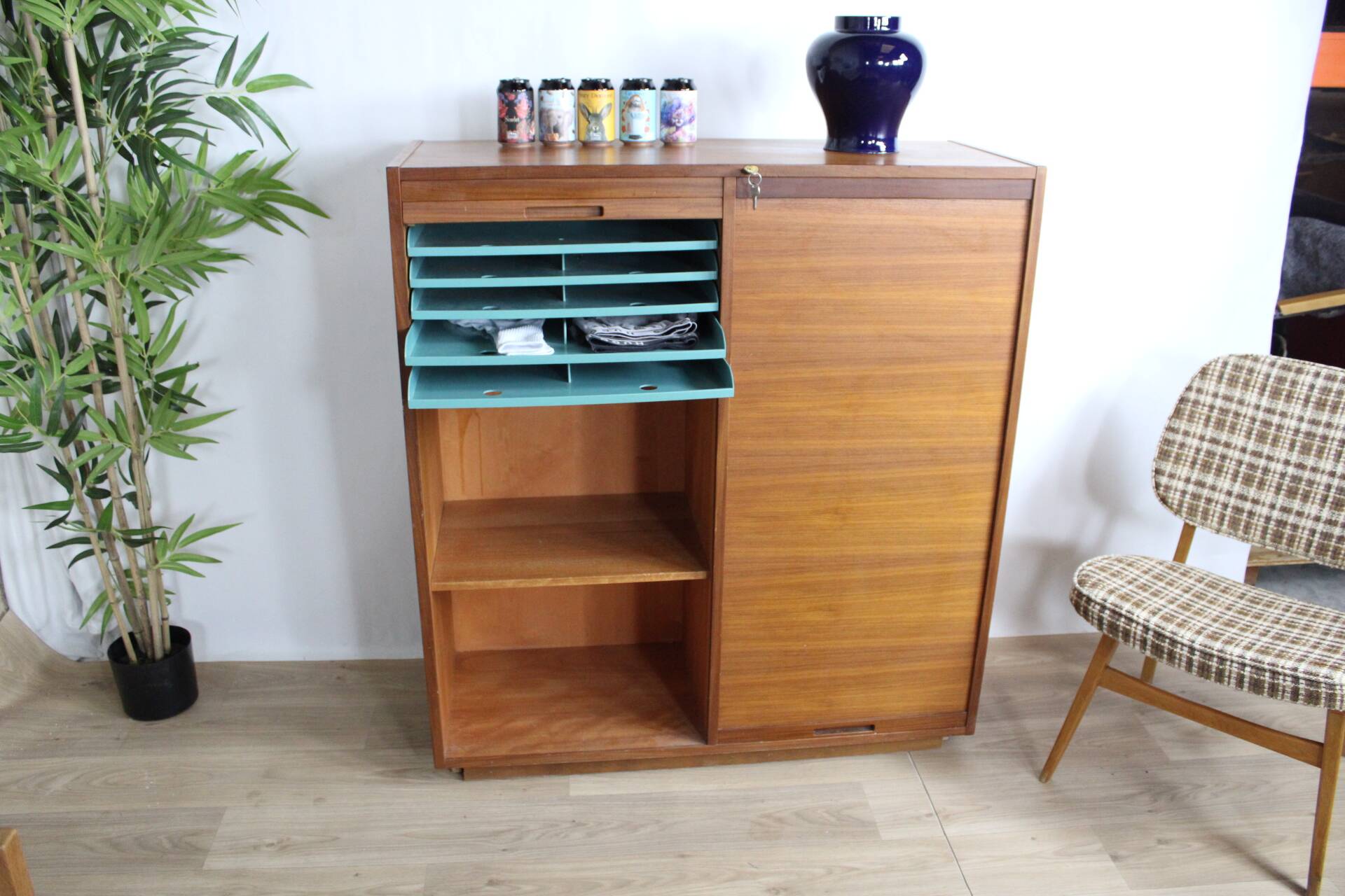 Vintage curtain cabinet 1960 Sweden