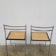 Paire de chaises en métal et cannage style Breuer ,1970