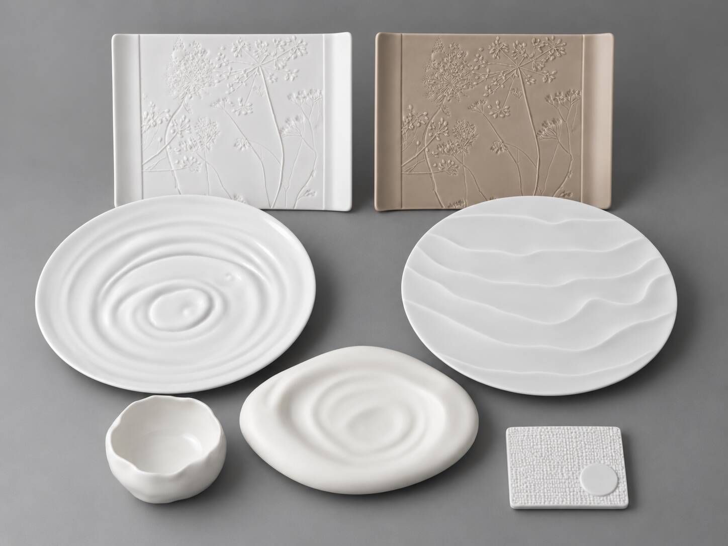 Ensemble de 7 pièces sculpturales Sylvie Coquet pour Feeling’s, Limoges