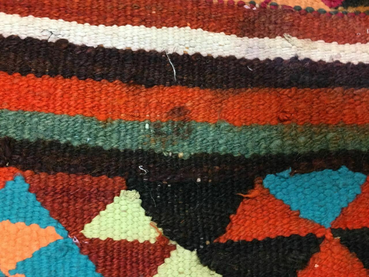 Old turkish narrow kilim runner 320x85 cm