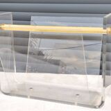 Vintage plexiglass magazine rack