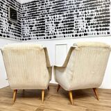 Pair of compass feet chairs