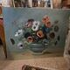 Huile sur toile aux bouquet