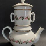 Vintage porcelain coffee pot Apilco fireproof porcelain from the 1960s.