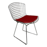 Vintage Bertoia side chair in chrome