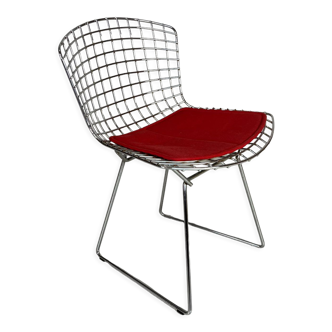 Vintage Bertoia side chair in chrome