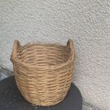 Basket, old Dame Jeanne basket, vintage and artisanal