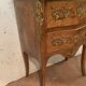 Curved wooden veneer chest of drawers Louis XV / XX century style