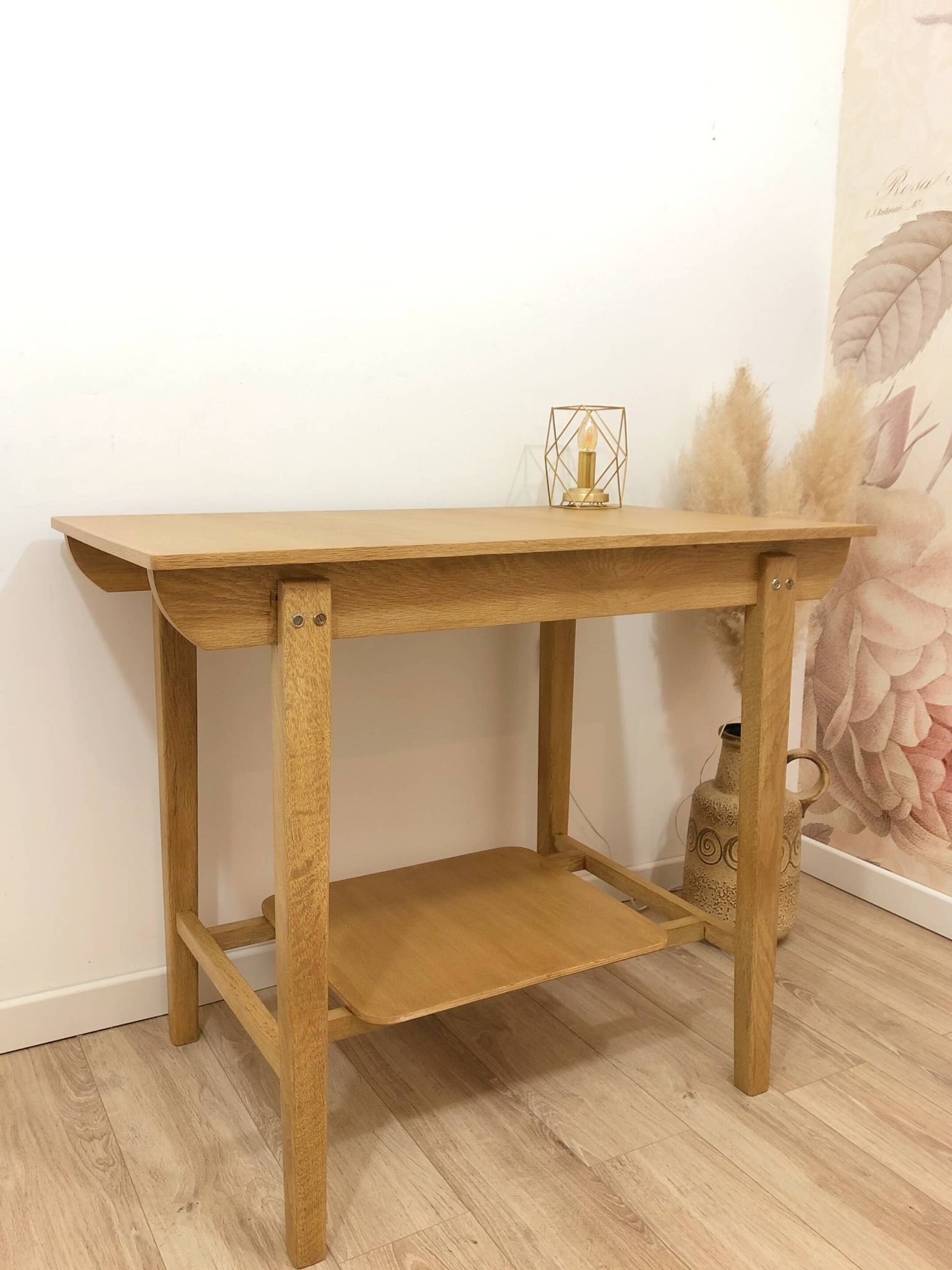 1960s desk, made of solid oak