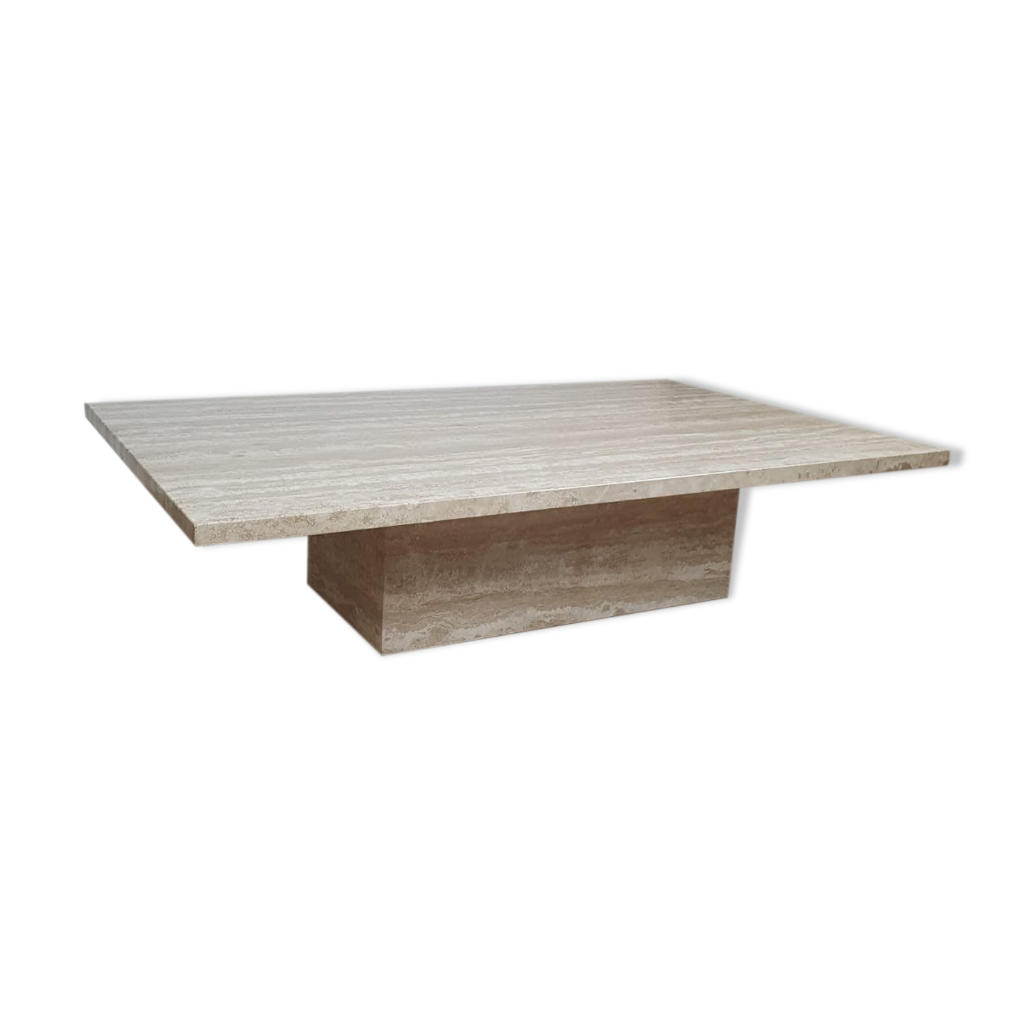 Travertine coffee table