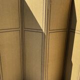 Antique 4-panel screen – burlap and upholstery nails