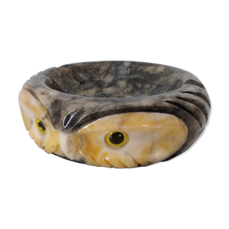 Cendrier hibou en albâtre