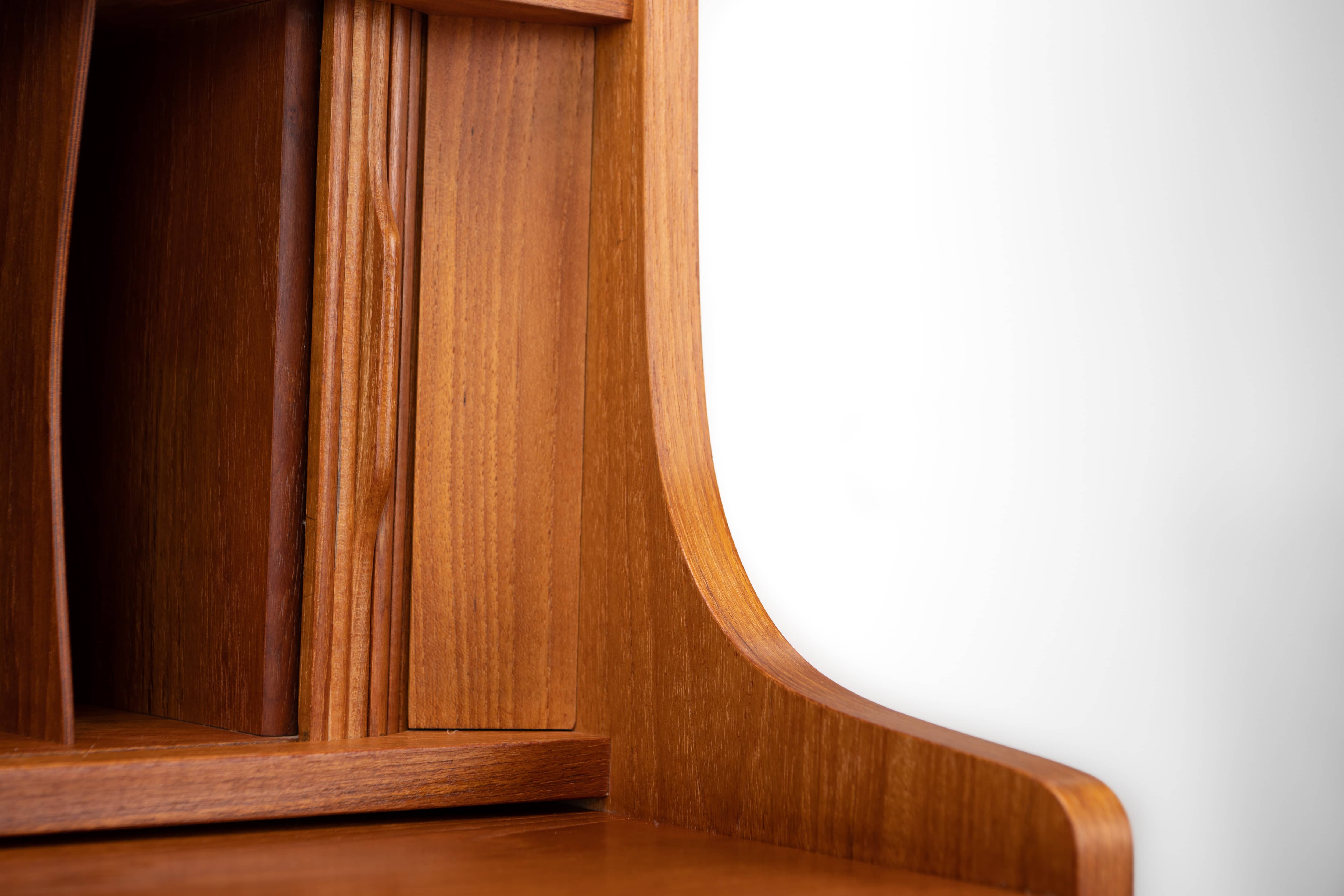 Bookcase secretary by Johannes Sorth for Nexø Møbelfabrik Bornholm, Denmark 1960s