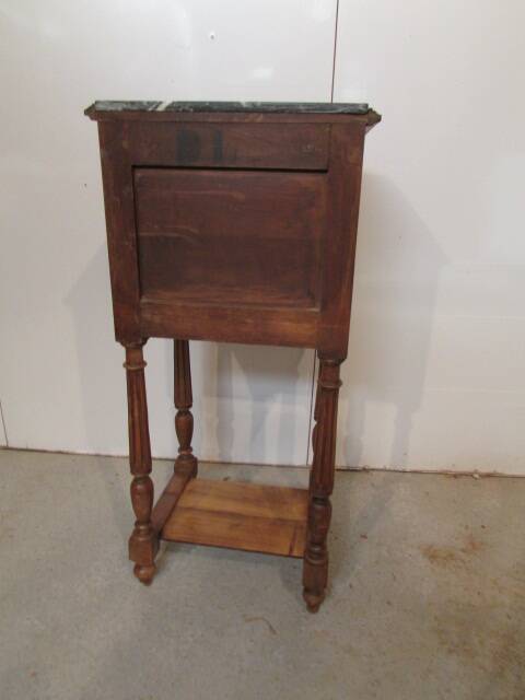 Bedside table on fluted legs, 1900s
