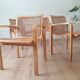 Set of 4 bentwood and cane diningchairs