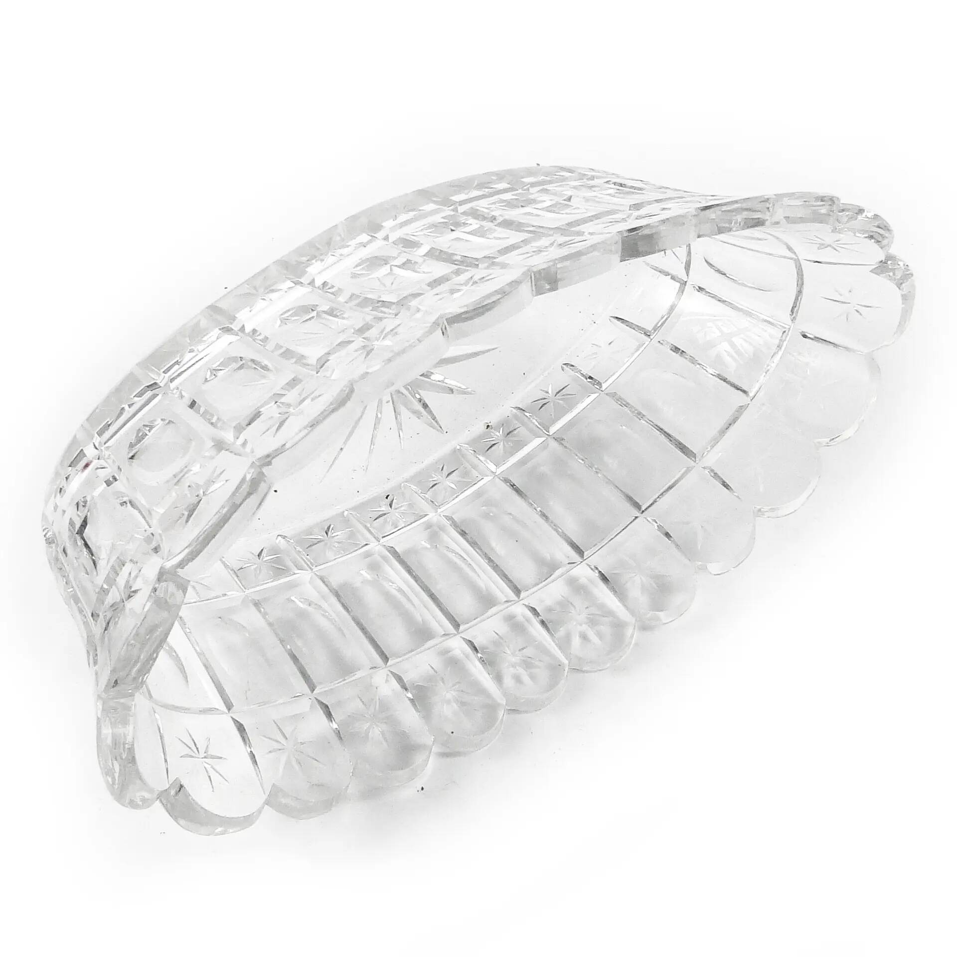 Art Deco jardiniere, crystal, Czechoslovakia, 1930s