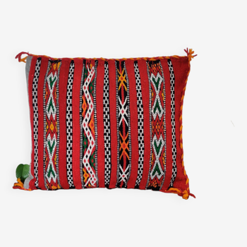 Red Berber cushion Kilim style