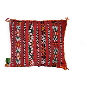 Red Berber cushion Kilim style