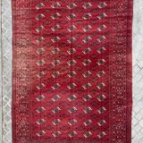 Nice big vintage carpet Bokhara handmade 200x282 cm